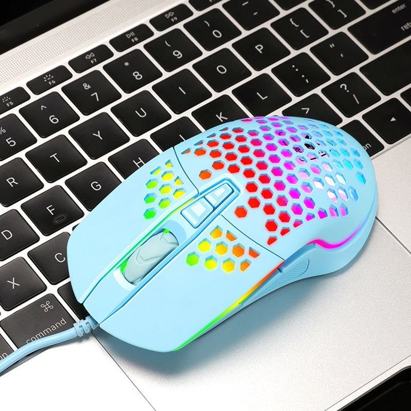 FRIWOL V9 Colorful Light Hollow Honeycomb USB Wired Gaming Mouse 1600 DPI 7 Buttons Computer Laptop Mice FRIWOL V9 Colorful Light Hollow Honeycomb USB Wired Gaming Mouse 1600 DPI 7 Buttons Computer Laptop Mice